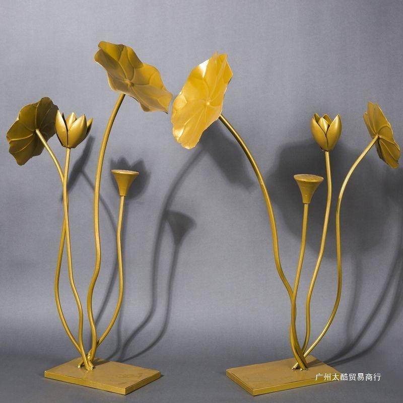 婚庆道具金居色莲铁艺荷花家金中属荷叶花装饰式路引10095734婚礼,淘宝优惠券,粉丝福利购,淘宝优惠卷