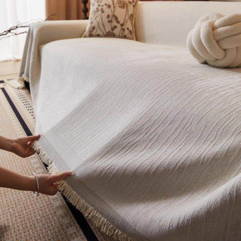 雪尼尔线 线条沙发巾现代防滑简约沙发盖布一片式全盖沙发垫沙发,淘宝优惠券,粉丝福利购,淘宝优惠卷