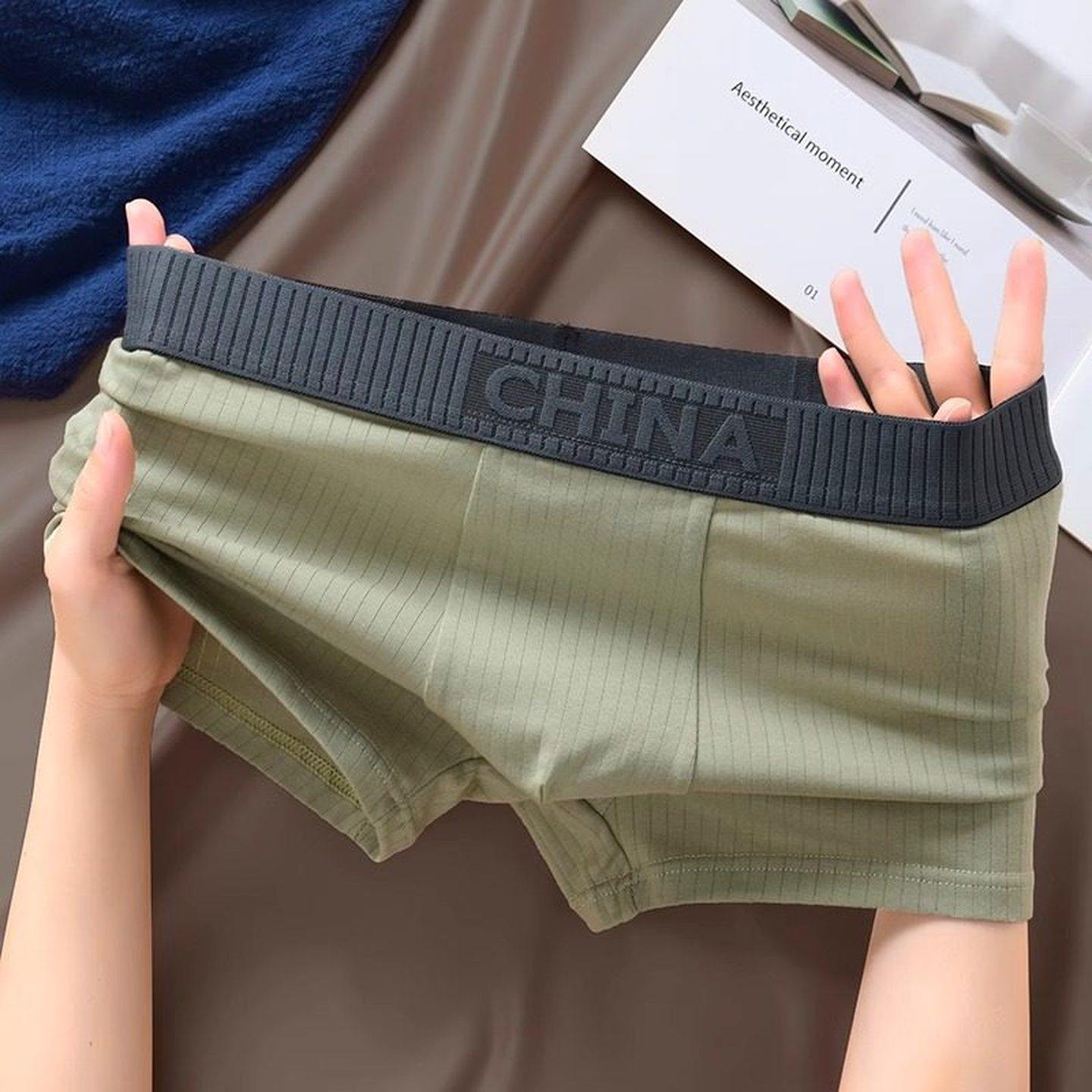 男士纯色棉内裤2025新款透气短裤男士冬青少年简约时尚四角平角裤,淘宝优惠券,粉丝福利购,淘宝优惠卷