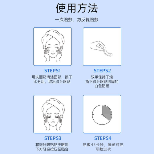 康恩瑞普Conn Rip玻尿酸滋润纳晶眼贴微针眼袋黑眼圈眼纹泪沟1号 - 图0