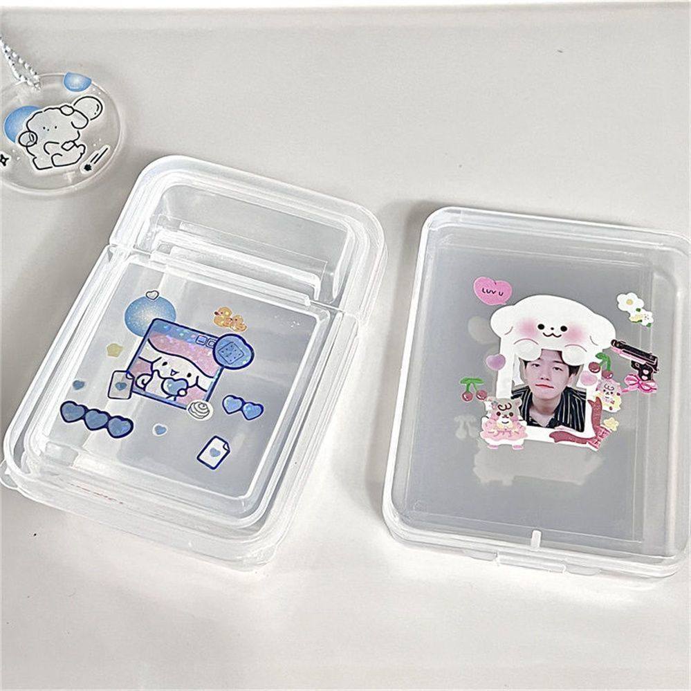 ins透明翻盖收纳盒小卡OPP袋卡膜收纳盒储物小卡保护,淘宝优惠券,粉丝福利购,淘宝优惠卷