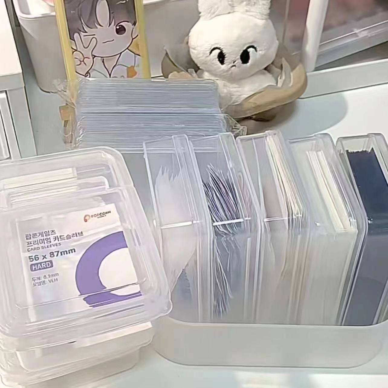 ins透明翻盖收纳盒小卡OPP袋卡膜收纳盒储物小卡保护,淘宝优惠券,粉丝福利购,淘宝优惠卷