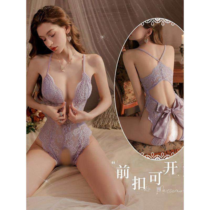 qqny女带胸垫性感连体衣前开扣聚拢睡衣2025新款大码情调内衣制服,淘宝优惠券,粉丝福利购,淘宝优惠卷