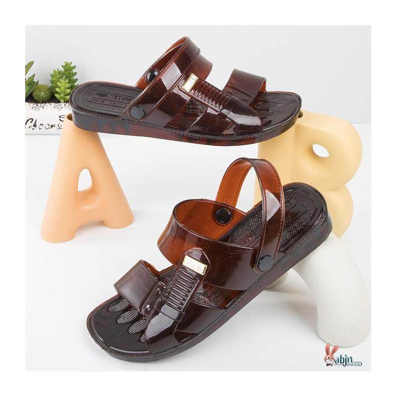 牛筋男凉鞋夏外穿时尚复古防滑耐磨熟胶防臭休闲 ??拖鞋牛筋凉两,淘宝优惠券,粉丝福利购,淘宝优惠卷