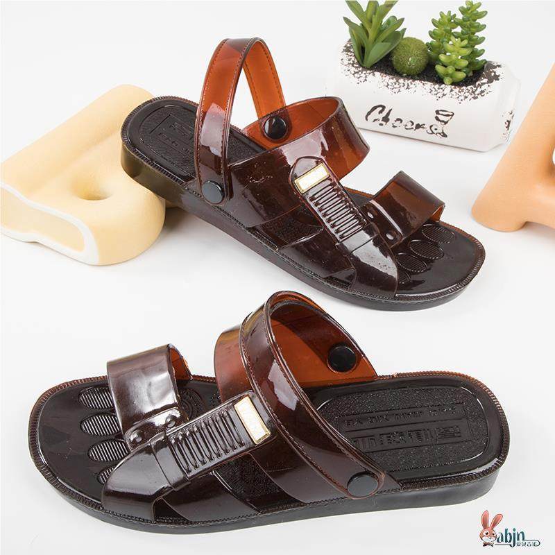 牛筋男凉鞋夏外穿时尚复古防滑耐磨熟胶防臭休闲 ??拖鞋牛筋凉两,淘宝优惠券,粉丝福利购,淘宝优惠卷