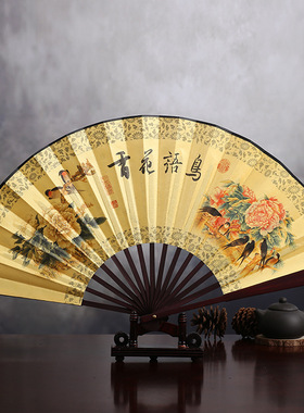 布折扇贵妃醉酒扇子梅花牡丹梨花颂京剧古装舞蹈戏曲梁祝蝴蝶扇子