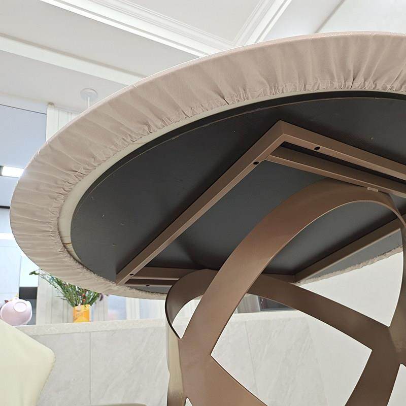 圆形餐桌布防水防烫免洗圆桌套全包边简约纯色台布桌面套塑料桌垫,淘宝优惠券,粉丝福利购,淘宝优惠卷