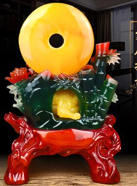 平安扣金蟾招财摆件家居客厅酒柜办公室装饰品乔迁新居店开业礼物