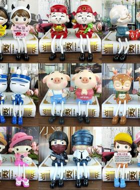 创意家居装饰品客厅小摆件 亲嘴情侣树脂工艺品婚庆摆设吊脚娃娃