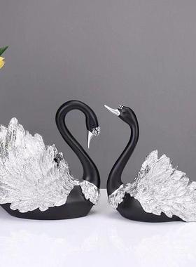 现代轻奢风高级感天鹅摆件北欧家居玄关客厅电视酒柜小装饰品摆件