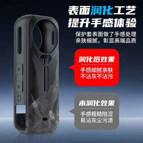 适用影石Insta360 X5/X4硅胶套镜头保护罩防摔防冲撞运动相机配件 - 图0