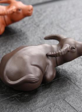 扭转乾坤家居装饰摆件生肖牛客厅办公室玄关茶室摆设茶宠精品可养