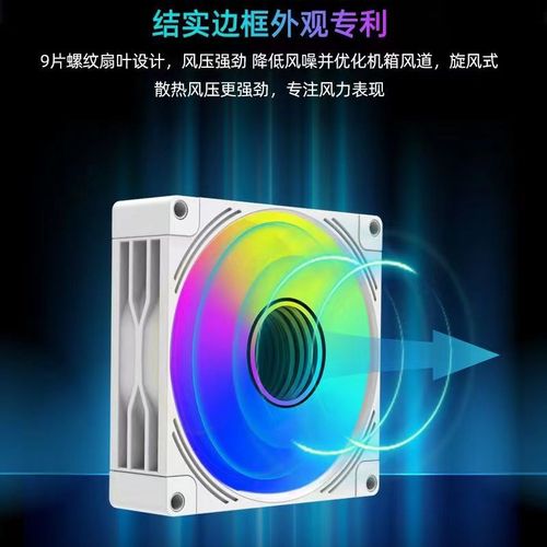 9cm 12cm棱镜机箱散热风扇ARGB PWM温控静音机械大师K99傻瓜机8CM - 图1