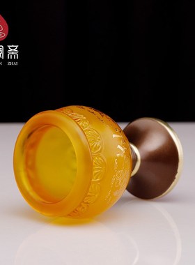 速发财神神供奉酒杯供关公财爷酒杯 酒供杯琉璃杯子黄铜供佛水杯