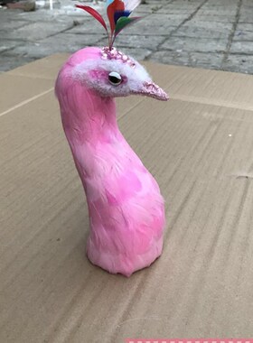 新款仿真羽毛孔雀头n傣宴专用摆件器材影视拍摄道具孔雀头餐桌摆