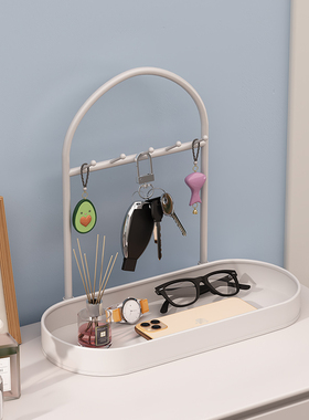 速发挂收纳摆件入户玄关置物架鞋柜上饰品杂物摆面桌纳收盘盒