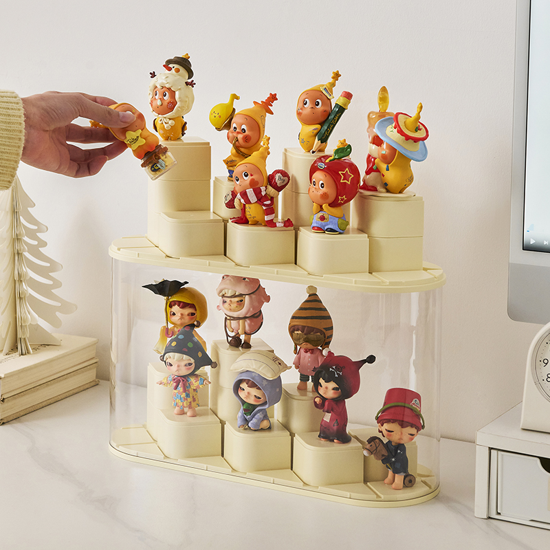 RMAX盲盒展示架收纳透明防尘亚克力手办积木展示柜泡泡玛特展示盒 - 图0