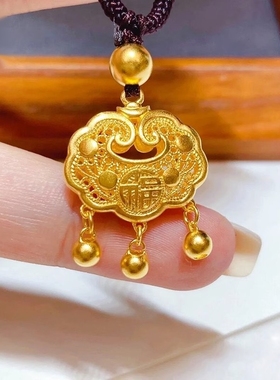 复古宝宝锁平安锁长命锁仿真儿童