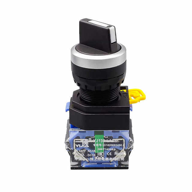 Yijia knob two-speed rotary switch LA38-11X21 left, center and right position three-speed conversion power supply selection 22mm