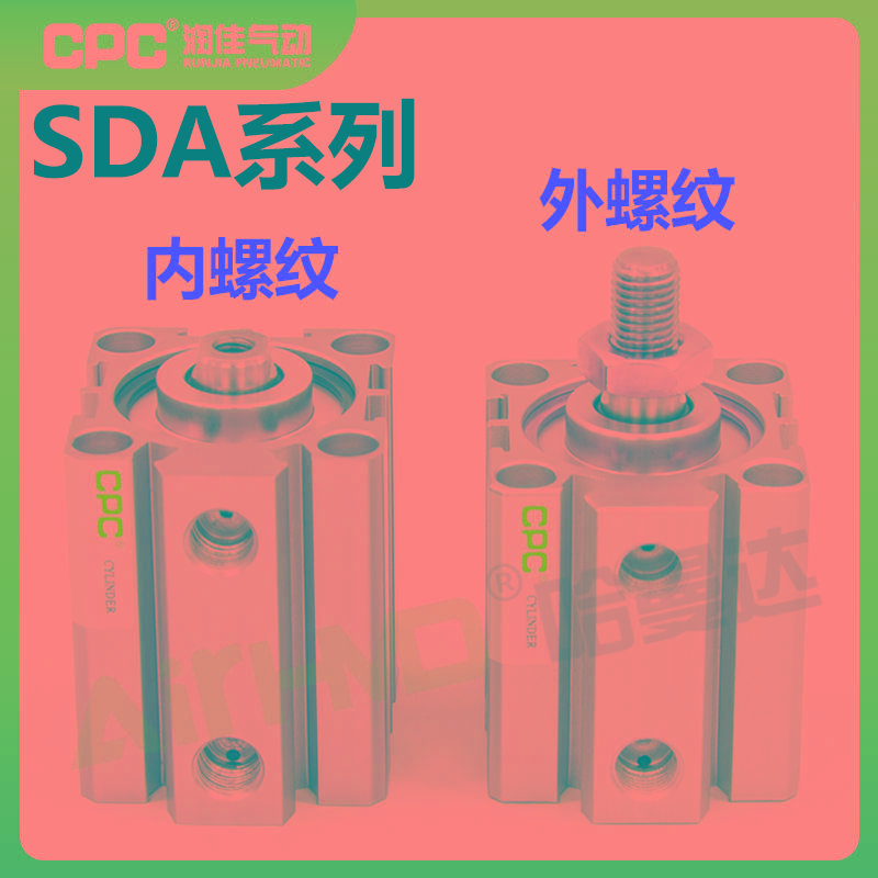 CPC小型气动SDAS薄型气缸SDA40-5/10/25/30/40/50/60/75/80/100-B - 图1