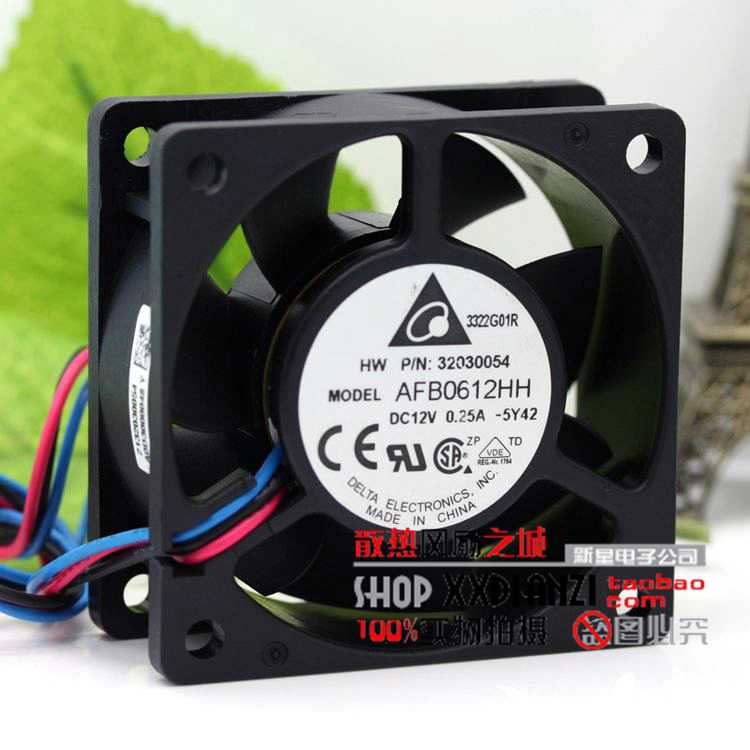 DELTA台达 AFB0612HH 6025 6CM/6厘米 0.25A 12V 双滚珠散热风扇 - 图1