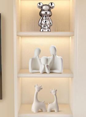 5m5RhYin一家三口摆件客厅玄关现酒柜电视柜代简轻奢档高家居艺术