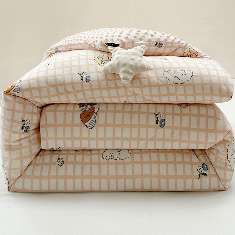 A类针棉冬季加厚保暖豆星豆绒子被星被四季TTM防寒织软糯春秋被被 - 图1