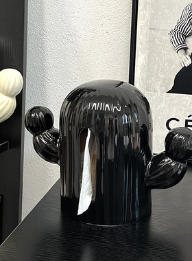 仙人掌纸巾盒高级感小众装饰品摆件客G厅卧室房间改造家居用好物