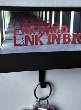 无限车库钥匙挂架创意手办收纳展示盒3d壁挂式镜面挂钩送朋友礼物