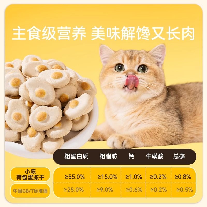 小冻荷包蛋主食冻干猫零食鸡肉鳕鱼冻干洁齿营养增肥宠物功能主食,淘宝优惠券,粉丝福利购,淘宝优惠卷