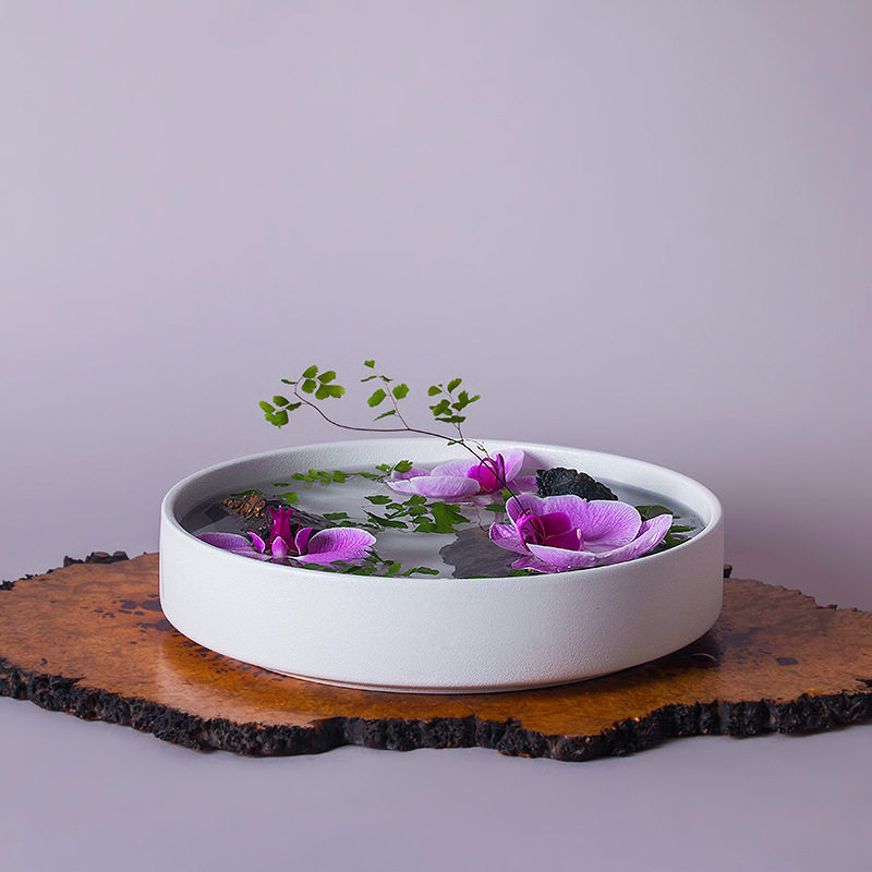 剑山陶瓷插花器小原流池坊花道中式花盆大盘器皿禅意水培日式复古,淘宝优惠券,粉丝福利购,淘宝优惠卷