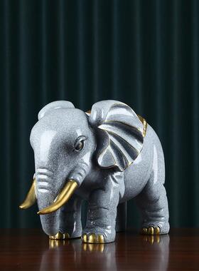 铜大象摆件一对吸水象对象中式欧式家居饰品办公室开业乔迁礼品