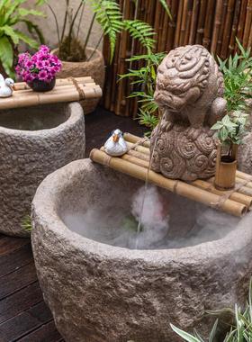 掬涵覆古生财流水摆件循环水庭院假山喷泉禅意阳台落地造景装饰品