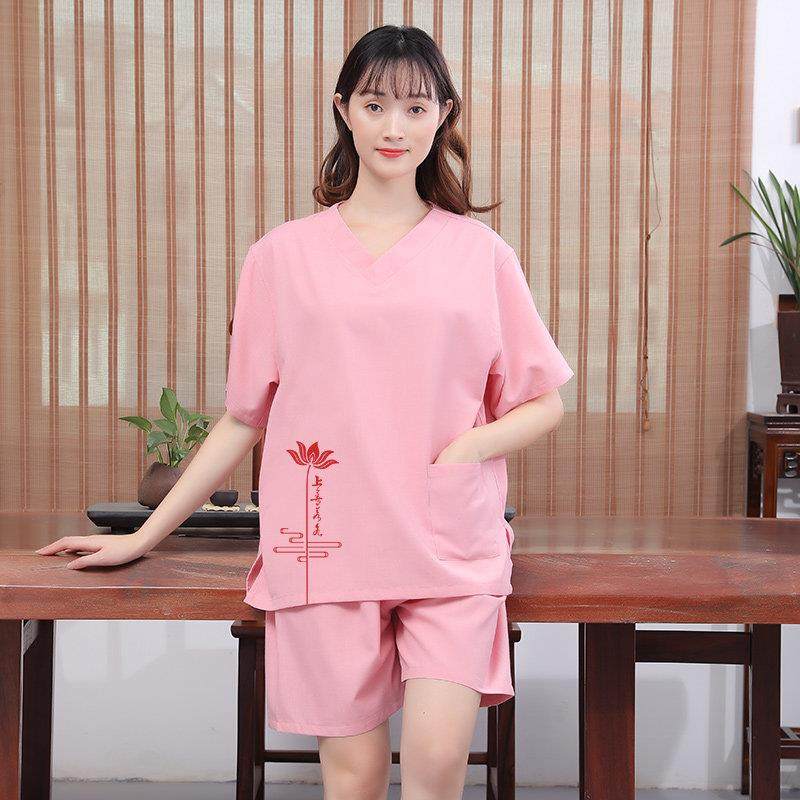 合逸衣 高档男女棉麻足浴汗蒸服 中国风洗浴按摩服 加大浴服 CM01,淘宝优惠券,粉丝福利购,淘宝优惠卷