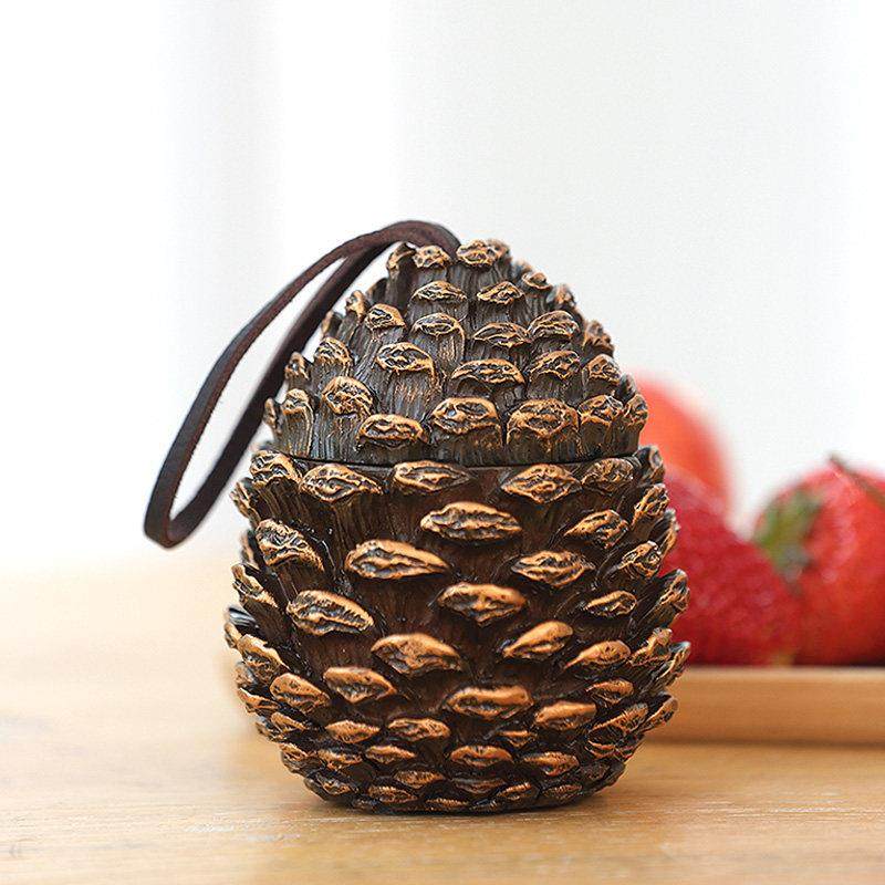 松果牙签盒创意复古高档牙签筒轻奢牙签桶家用棉签盒牙线 收纳盒,淘宝优惠券,粉丝福利购,淘宝优惠卷