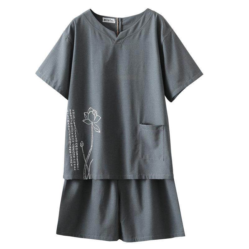 合逸衣 高档男女棉麻足浴汗蒸服 中国风洗浴按摩服 加大浴服 CM01,淘宝优惠券,粉丝福利购,淘宝优惠卷