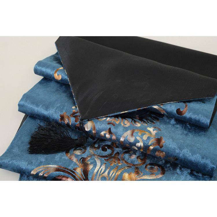 高档 蓝色欧式时尚简约现代 奢华新古典西餐桌旗茶几旗电视柜布巾,淘宝优惠券,粉丝福利购,淘宝优惠卷