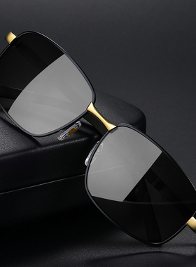 速发墨款男镜太镜男开车专用司钓驾驶机鱼日夜两用清偏光大脸