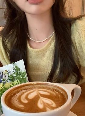 fever同款珍珠项链女轻奢小众设计感高级颈链春季新款锁骨链配饰