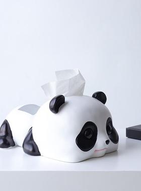 现代极简树电视柜茶几玄脂床BJ0183头物柜熊猫动关卡通收纳纸巾盒