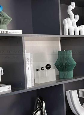 现样板间书装饰品雕组合软装F87H59T6代柜架子展示架纸艺术摆件书