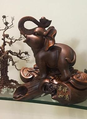 招财大象摆件工艺品新中式家居客厅电视柜酒柜装饰品乔迁新居礼品