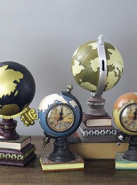 欧式创意复古地球仪摆件客厅办公室高档桌上装饰物摆设家居装饰品