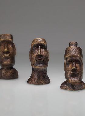 黄铜摆件《复活节岛石像》铜工艺品家居饰品办公室客厅装饰品摆件