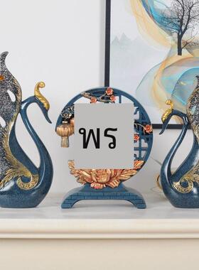 创意招财情侣天鹅家居摆件电视柜客厅卧室装饰品朋友闺蜜结婚礼物