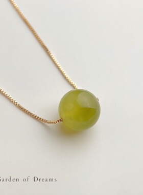 【青甘菩提】小众设计菩提串珠极简项链新中式复古国风高级锁骨链