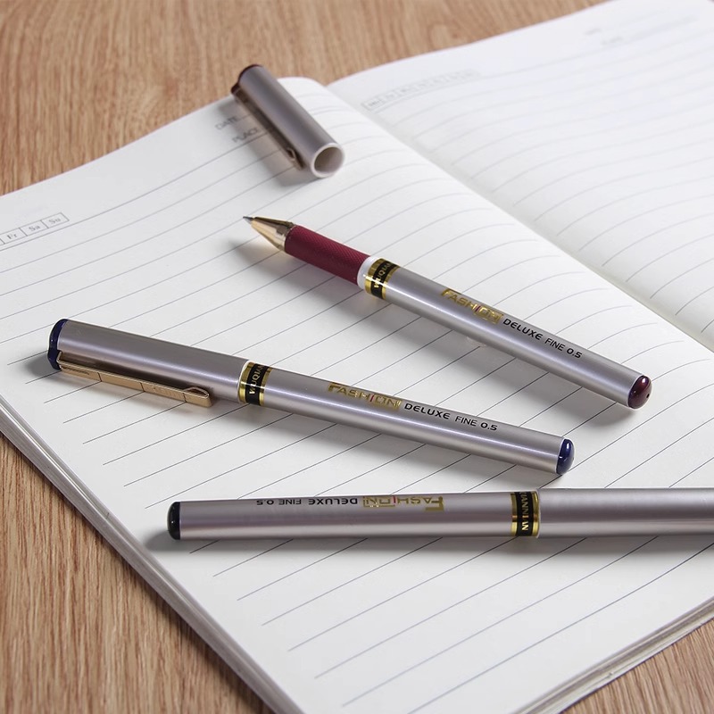 Signature pen bullet gel pen business water pen black red blue 0.5mm hand accounting pen office