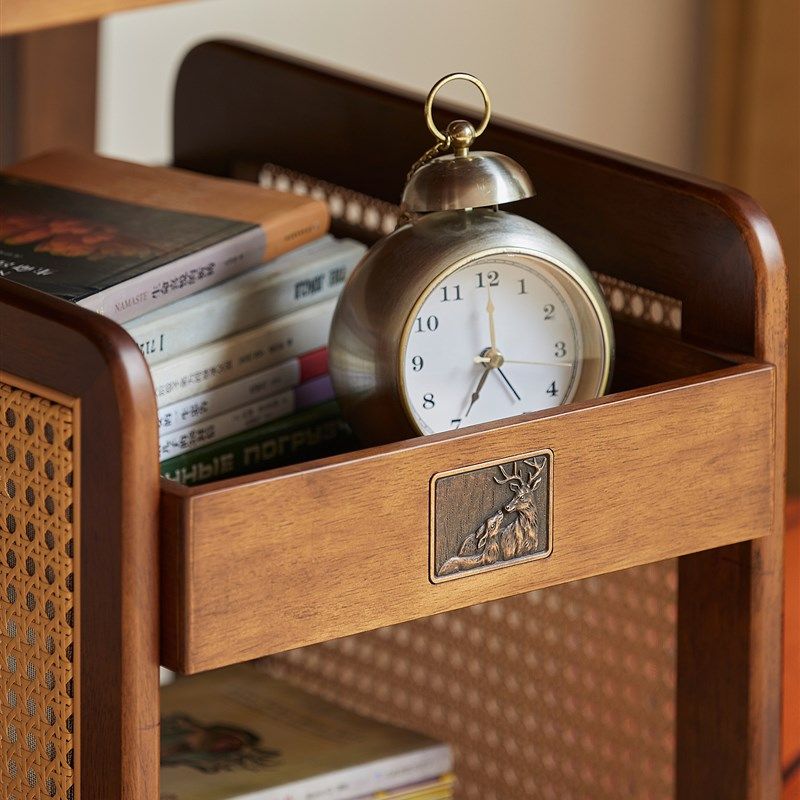 实木多层书架客厅整理抽屉式移动置物架儿童宝宝玩V具架绘本收纳,淘宝优惠券,粉丝福利购,淘宝优惠卷