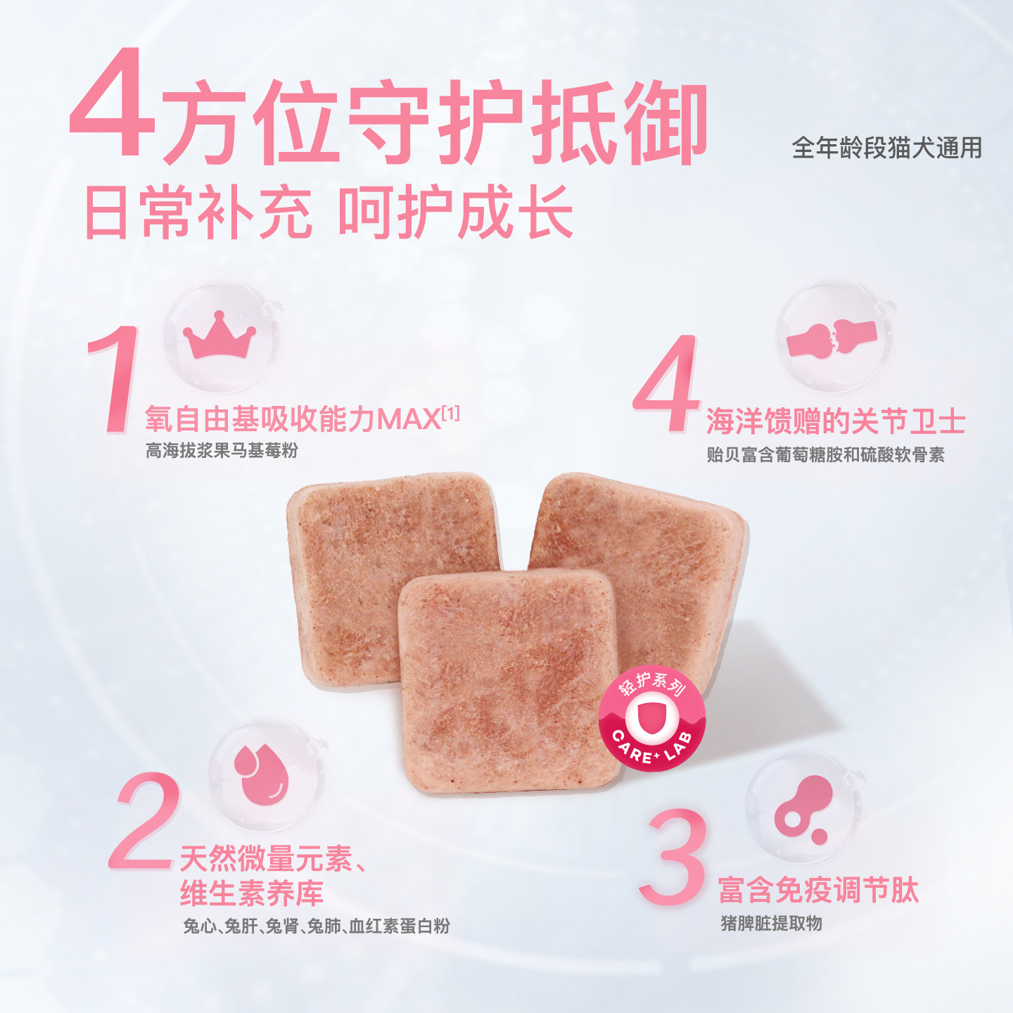 【肉食凶猛】冻干猫狗零食抵御力小方兔内脏营养守护增强活力,淘宝优惠券,粉丝福利购,淘宝优惠卷