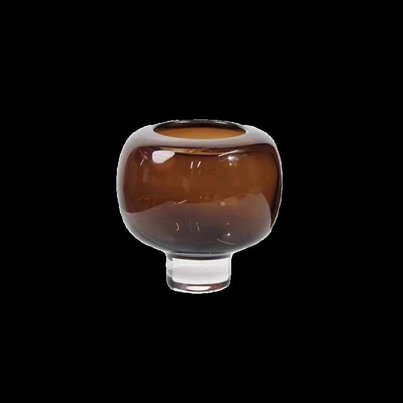 现代轻奢样板间茶色玻璃花瓶饰品套装皮革托盘果T盘装饰摆件展厅,淘宝优惠券,粉丝福利购,淘宝优惠卷